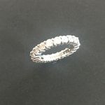 Sterling silver simulated diamond band🔹🔹🔹ring Photo 0