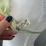 Intimately Free People Mint Green Floral Dainty Lace Triangle Bralette Sheer Size XS Photo 3
