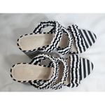 Raye  Revolve Mimi Striped Black Strappy Heeled Mules Womens Size 8.5 Photo 3