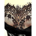 Slinky Black Floral Lacy Babydoll Lingerie with Eyelash Accents S/M Size undefined Photo 7