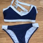 Zaful White And Blue Bikini Set Photo 0