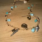 NWT Lucky Brand Coastal Surf‎ Shell Pearl Turquoise Adjustable Necklace Charms Photo 2