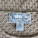 Vintage 90s Taupe Brown Open Knit Long Sleeve Pullover Sweater Top Neutral L Size L Photo 5