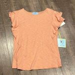 CeCe  ruffle sleeve t shirt peach pink Photo 0