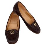 Escada Flats Loafers Brown 36 Gold Tone Hardware Size 6 Photo 0