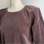 Everlane  Tiered Corduroy Midi Dress Dark Brown Relaxed Casual 3/4 Sleeves Medium Photo 2