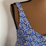 Boden slub cotton seashell print high waist plunge neck mini dress size 4 Photo 7