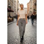 Jessica London  Houndstooth Ponte Pants 14W Black White‎ Slim Fit Career Trousers Photo 12