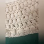 Green Sweatshirt White Crochet Collar Christmas Holiday Size M Photo 2