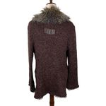 Y2K Ceres Fairy Grunge Faux Fur Chunky Knit Open Cardigan Women’s L Chocolate Brown Size L Photo 2