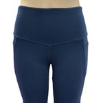 Jockey Activewear Leggings Slit Crop Flare Athletic Yoga Pants Womens Small Blue Photo 2