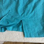 Talbots Star Eyelet Pencil Skirt Turquoise - Sz 8 Photo 10