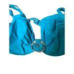 Summer underwire Profile turquoise bikini top with silver medallion center adjus Blue Size undefined Photo 1