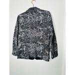 BADGLEY MISCHKA Grey Black Printed Floral 100% Cotton Fitted Charlie Blazer XL Photo 6
