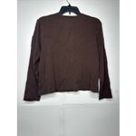 Ralph Lauren Lauren  Women' Size Large 100% Cotton Long Sleeve Solid Brown Blouse Photo 7