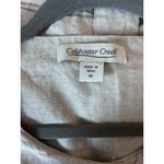 Coldwater Creek Size 1X Wide Leg Embroidered Pants Jacket Set Linen Khaki Photo 10