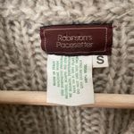 Robinson’s Pacesetter Sweater Womens Size Small 100% Wool Cardigan Hand Made Tan Photo 3