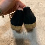 Eric Michael ‎ Sandal Size 40 Strappy Elastic Made In Spain Gold Black Wedge Photo 2