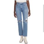 AGOLDE Wilder High Rise Straight Leg Blue Denim Distressed Ripped Jeans Size 26 Photo 1