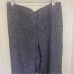 Chico's Linen Blend Pull On Elastic Waist Pants Back Pockets Gray Size .5 Medium Photo 7