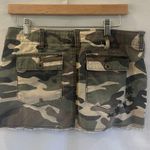 Roxy  Micro Mini Camouflage Skirt Juniors Size 7 Raw Hem Military Y2K Low Rise Photo 2