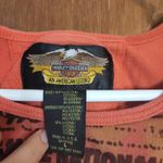 Harley Davidson Woman’s Orange Sporty Sleeveless Shirt Size Large Photo 1