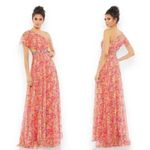 Mac Duggal NWOT  9157 - Floral Print One Shoulder Butterfly Sleeve A Line Gown Photo 1