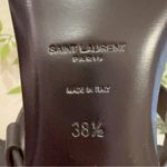 Saint Laurent  Paris Women's Cassandra 05 Sandal Maine Liscio/Gold Officier 38.5 Photo 5