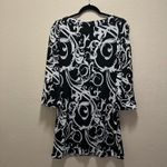 White House | Black Market  White Black Design Formal Long Sleeve Knee Dress Sz XS Photo 6
