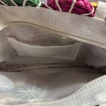 Woven Corn Husk Market Basket Purse Bag Tote Wooden Handle Boho Grandma Core Photo 1