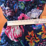 Anthropologie  Astrid Needlepoint Floral Print V-Neck Mini Dress Petite‎ XXSP Photo 6