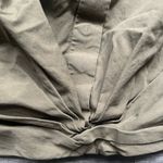 Ralph Lauren Lauren Olive Army Green 100% Cotton Bunched Front Crop Top Size 8 Photo 4