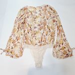 Free People  Everything's Rosy Bodysuit in Tea Combo Photo 10