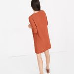 Madewell  Heather Long-Sleeve Button-Front Dress Shirt‎ Dress Rusty Torch Sz XS Photo 1