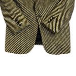 Emil Rutenberg USA Blazer Womens 36 Hand Woven Silk Striped Jacket Coat* Tan Size L Photo 9