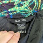 Vintage Kaktus Wearable Art Button Front Jacket Maximalist Women's Size XL Black Photo 6