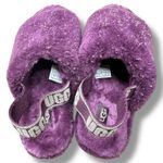 UGG NWOB  Women's Oh Yeah Purple Glitter Fluff Slingback‎ Sandal Slides US 7 Photo 3