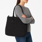 Puma Black Quilted Tote Bag Photo 2