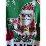 Santa Claus Sequin Sweater XL Floss Dance Swipe To Reveal NWT Christmas Red Photo 5