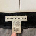 NWOT Bamboo Traders women’s black shimmery cinched‎ hem cargo pants size 10 Photo 5