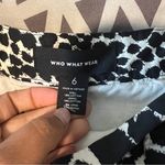 Who What Wear Black & White Animal Print Tiered Ruffle High Rise Midi Skirt 6 Photo 7