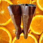 Born Shoes Women's Brown Leather Suede Knee High Boots Buckle Detail Size 7.5W Photo 3