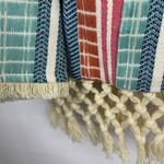 Multiples  Size L Blazer Jacket Crochet Fringe Striped Print Open Front Lined Photo 6