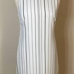 Calvin Klein White pinstriped sheath dress Photo 0