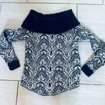 Abercrombie & Fitch Black White Off the Shoulder Sweater SZ S Wool Alpaca Blend Photo 7