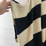 fab'rik  Black and Cream Color Block Open Front Cardigan Size S/M Photo 5