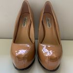 Steve Madden 7.5 beige patent leather stiletto platform heels Photo 2