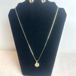 18K Gold Filled CZ Love Knot Necklace Set Photo 2