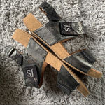 Josef Seibel 38 Black/Silver Sandals‎ Black Size 7 Photo 9