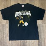 NFL Vintage Pittsburgh Steelers Ben Roethlisberger Black Tshirt Photo 0